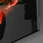 Kırmızı Lotus Cam Tablo thumbnail 3