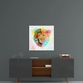 Gerçek ve Kurgu Aslan Cam Tablo thumbnail 4