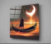 Ayın Kızılı Cam Tablo thumbnail 2