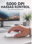 Kablosuz Bluetooth Oyuncu Mouse Sessiz Tıklama Ergonomik Wireless Fare thumbnail 1
