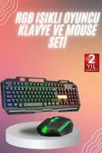 RGB Işıklı Gaming Oyuncu Klavye Q Klavye Mouse Hediyeli thumbnail 2