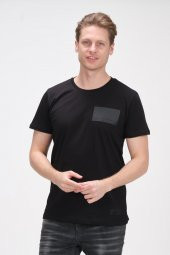 Erkek Bisiklet Yaka Pamuklu Kısa Kollu Basic T-Shirt thumbnail 3