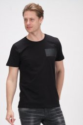 Erkek Bisiklet Yaka Pamuklu Kısa Kollu Basic T-Shirt thumbnail 5