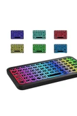 Kompakt Siyah RGB Işıklı Bluetooth Mini Klavye thumbnail 3
