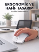 Profesyonel Kablosuz Bluetooth Mouse Çift Modlu Şarjlı Ergonomik Fare thumbnail 1