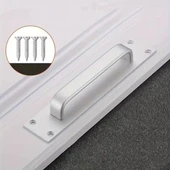 Marelli PULL Gri saten Aluminyum şık sürme kapı çekmesi thumbnail 1