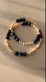 İnci lapis lazuli kolye thumbnail 1
