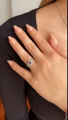 925 ayar gümüş ametist taşlı set thumbnail 4