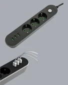 3 USB Portlu Üçlü Priz CXE103 thumbnail 4