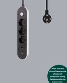 3 USB Portlu Üçlü Priz CXE103 thumbnail 3