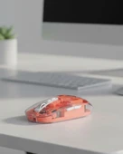 Sessiz Tıklamalı Şeffaf Mouse Bluetooth ve USB Uyumlu thumbnail 1