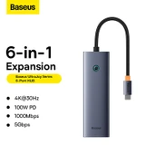 Baseus Ultra Joy 6in1 Multifonksiyonal Type-C Hub Dock Station thumbnail 2