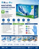 Has-Pet Nitril Eldiven Medium Mavi thumbnail 3