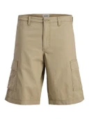 Jack&Jones 12292263 Erkek Kargo Sort - Bej thumbnail 5
