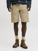 Jack&Jones 12292263 Erkek Kargo Sort - Bej thumbnail 4