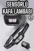 Kafa Lambası Kamp Lambası Sensörlü Şarjlı Ayarlanabilir thumbnail 2