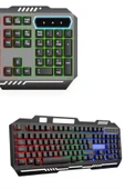 RGB Işıklı Gaming Oyuncu Klavye Q Klavye Mouse Hediyeli thumbnail 5