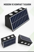 10W 4200K IP54 Solar LED Bahçe Duvar Lambası thumbnail 2
