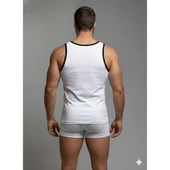 Erkek Beyaz Tank Top Boxer Takım thumbnail 2
