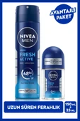 NIVEA Men Fresh Active Deodorant 150 ml + Fresh Active Roll On 25 ml thumbnail 1