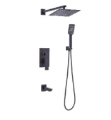 4889 ANKASTRE BANYO VE DUŞ SİSTEMİ (BLACK) (SQUARE) thumbnail 1