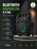 10W Güçlü Ses Performanslı Bluetooth Karaoke Hoparlörü thumbnail 1