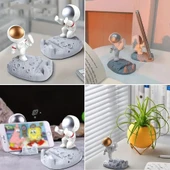 Mini Astronot Model Telefon ve Tablet Tutucu Standı thumbnail 5