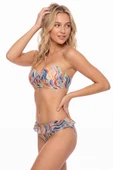 Renkli Rainbow Straplez Tek Üst Bikini thumbnail 3