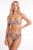 Renkli Rainbow Straplez Tek Üst Bikini thumbnail 1