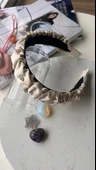 Taç saten taşlı ekru thumbnail 5