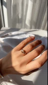 925 ayar gümüş Sitrin taşlı yüzük thumbnail 3