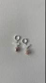 925 ayar gümüş inci küpe thumbnail 4