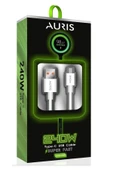 Auris Cb61 240watt Süper Fast Saliseli Type-c Şarj Kablosu thumbnail 2