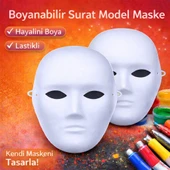 Boyanabilir Surat Model Maske – Lastikli | Kendin Tasarla thumbnail 1