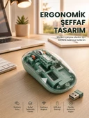 2.4G Usb Destekli Pilli Şeffaf Mouse Yeni Nesil thumbnail 1