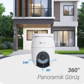 EZVIZ CB8c Kit 2K? Pilli Pan-Tilt Kamera + Panel thumbnail 4