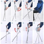 Katlanabilir Baston Sandalye - Oturaklı - 88 cm thumbnail 5