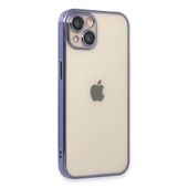 İphone 14 Kılıf Razer Lensli Silikon - Mor thumbnail 2