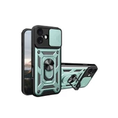 İphone 17 Pars Lens Yüzüklü Silikon - Yeşil thumbnail 1