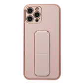 İphone 12 Pro Kılıf Coco Deri Standlı Kapak - Pembe thumbnail 1