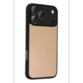 İphone 17 Pro Max Aras Deri Kapak - Pudra thumbnail 3