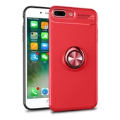 İphone 7 Plus Kılıf Range Yüzüklü Silikon - Kırmızı thumbnail 1