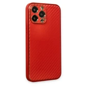 İphone 13 Pro Max Kılıf Coco Karbon Silikon - Kırmızı thumbnail 3