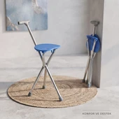 Katlanabilir Baston Sandalye - Oturaklı - 88 cm thumbnail 1