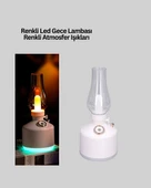 Renkli Led Işıklı Retro Gaz Lambası Aroma Terapi Mist Maker thumbnail 3