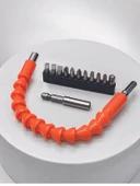 Profesyonel Esnek Tornavida Bits Uç Seti 12 Parça Manyetik Bit Adaptörlü thumbnail 5