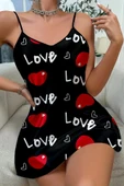 Love Desenli Saten thumbnail 4