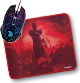 Polosmart PGM02 Gaming Mouse + Mouse Pad Kırmızı thumbnail 1
