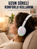 Beyaz Mikrofonlu Ergonomik Kulak Üstü Tasarım thumbnail 1