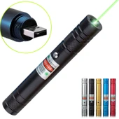 Fithome 100Mw Desen Başlıklı Usb Şarjlı Yeşil Pointer thumbnail 1